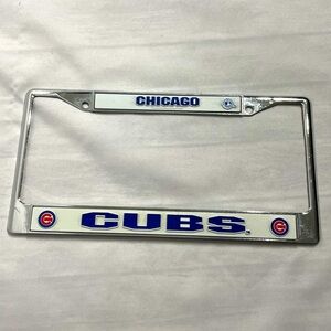 Metal Chicago Cubs MLB License Plate Frame LIKE NEW!